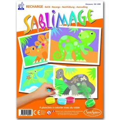 Sablimage Recharge de 4 planches : Dinosaures - Sentosphère