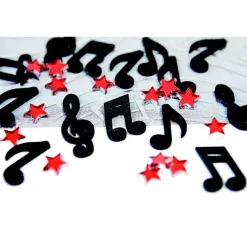 Sachet de 24 Confettis de table MUSIQUE en bois, Blanc - RueDeLaFete