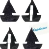 Sachet de 6 marque-places Voilier sur pince, Noir - RueDeLaFete