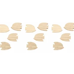 Sachet de 12 Poissons en bois naturel 3cm à disperser - RueDeLaFete