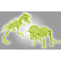Science et jeu : Archéo-ludic : T-Rex et Tricératops phosphorescents - Clementoni
