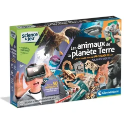 Science et jeu : Grand coffret découverte des animaux avec réalité virtuelle - Clementoni