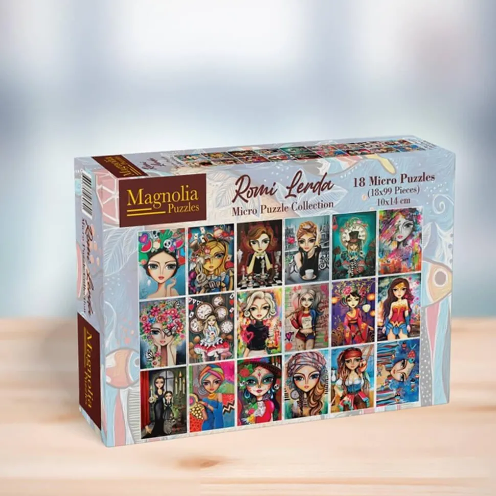 Set 18 micro puzzles 99 pièces : Romi Lerda - Magnolia