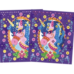 Set créatif : Mosaïques en mousse Poneys Et Licornes - Janod
