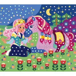 Set créatif : Mosaïques en mousse Poneys Et Licornes - Janod