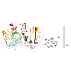 Set créatif pantins à colorier : Fées - Djeco