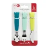 Set de 3 couverts inox et silicone : Sophie la girafe Azur - Vulli