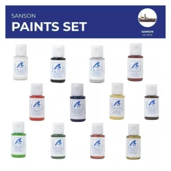 Set de 12 peintures pour maquette bateau - Sanson - Artesania