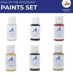 Set de 6 peintures pour maquette bateau Le roi du Mississippi - Artesania