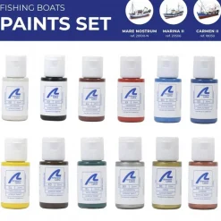 Set de 12 peintures pour maquette bateaux de Pêche - Artesania