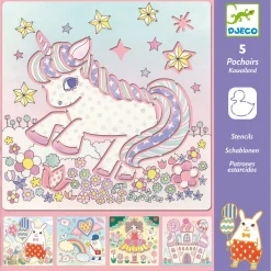 Set de 5 pochoirs : Kawaïland - Djeco