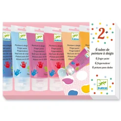 Set de 6 tubes de peinture à doigts : Sweet - Djeco