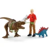 Set de figurines dinosaures : Attaque Tyrannosaure Rex - Schleich