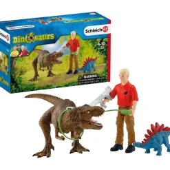 Set de figurines dinosaures : Attaque Tyrannosaure Rex - Schleich