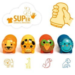 Set de Tampons : Animaux de la savane - Djeco