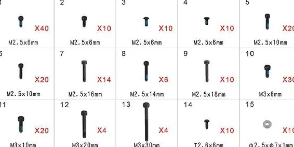 Set visserie M470 / M480L / M690L - Align - Align