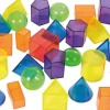 Solides géométriques translucides en plastique, set de 36, 10 formes différentes en 6 couleurs - Eduplay