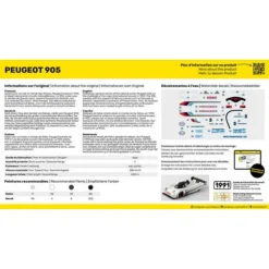 STARTER KIT : Maquette voiture : Peugeot 905 en 1:43 - Heller