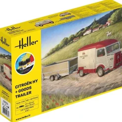 Starter Kit Citroen HY + Goods Trailer Maquette camionnette et remorque - Heller