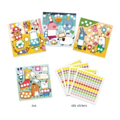Stickers : Créer avec des gommettes rondes - Djeco