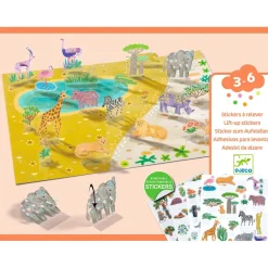STICKERS : Stickers à relever - Animaux - Djeco