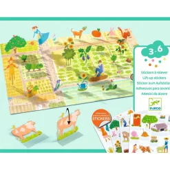 STICKERS : Stickers à relever - À la ferme - Djeco