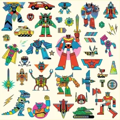 Stickers métallisés : 160 stickers Robots - Djeco