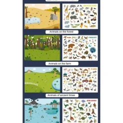 Stickers repositionnables : ANIMAUX - Mideer