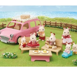 Sylvanian Families 5535 : Le monospace rose et set de pique-nique - Sylvanian Families