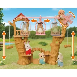 Sylvanian Families : La tyrolienne des bébés et bébé lapin crème - Sylvanian Families