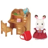 Sylvanian Family 5016 : Fillette lapin chocolat dans le bureau - Sylvanian Families