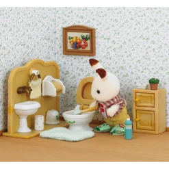 Sylvanian Family 5015 : Frère lapin chocolat aux toilettes - Sylvanian Families
