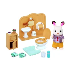 Sylvanian Family 5015 : Frère lapin chocolat aux toilettes - Sylvanian Families