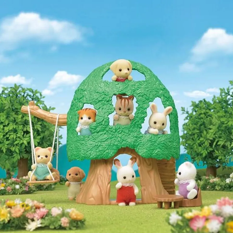 Sylvanian Family 5318 : La cabane des bébés et Ambrose le bébé écureuil roux - Sylvanian Families
