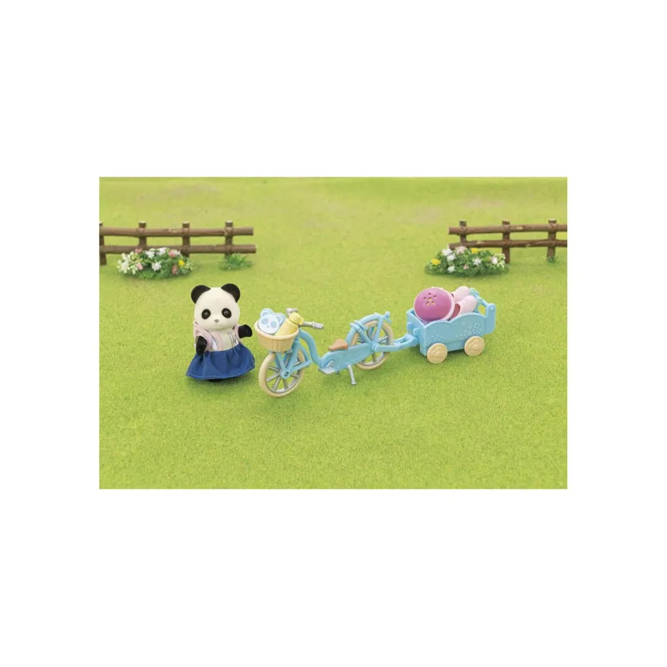 Sylvanian Family 5652 : La fille panda, son vélo et sa remorque - Sylvanian Families