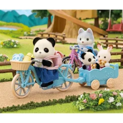 Sylvanian Family 5652 : La fille panda, son vélo et sa remorque - Sylvanian Families