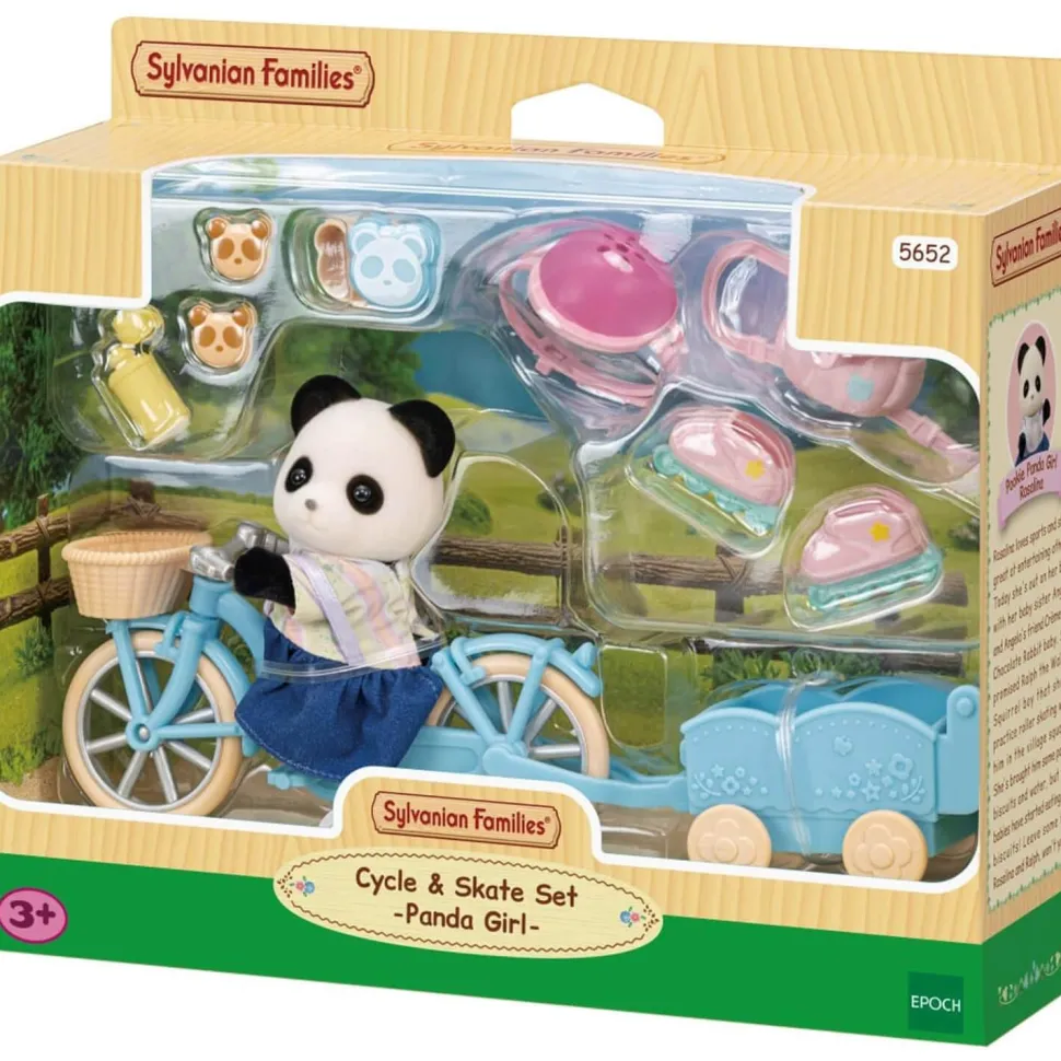 Sylvanian Family 5652 : La fille panda, son vélo et sa remorque - Sylvanian Families