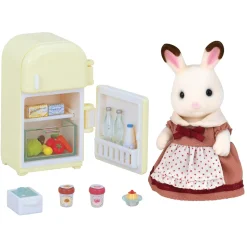 Sylvanian Family 5014 : Maman lapin chocolat et son réfrigérateur - Sylvanian Families