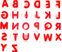 Tampon géant, lettres, set de 26 rouge - Eduplay