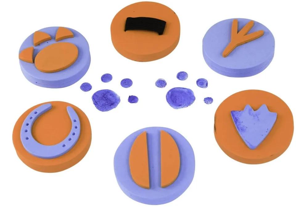 Tampons pour main Empreintes animaux, set de 6 - Eduplay