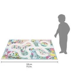 TAPIS AVEC CIRCUIT ROYAUME ENCHANTE - CROSS ROADS - Janod