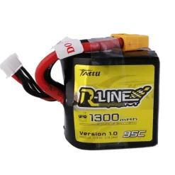 Tattu R-Line 1300mAh 95C 4S1P Square lipo battery pack - Tattu