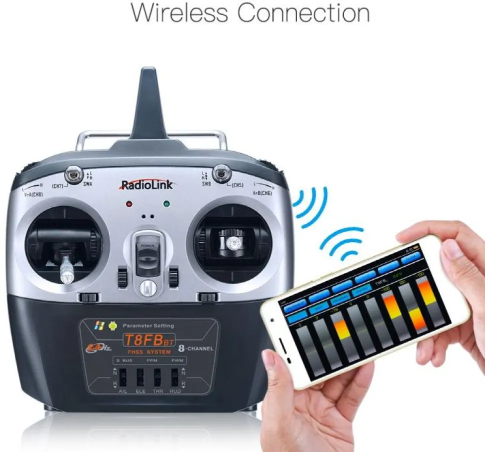 T8FB BT (Bluetooth) 8 voies M1 avec récepteur R8EF - RadioLink Be