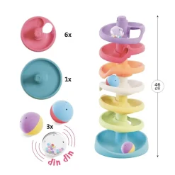 Toboggan à balle : Spiral Tower - Quercetti