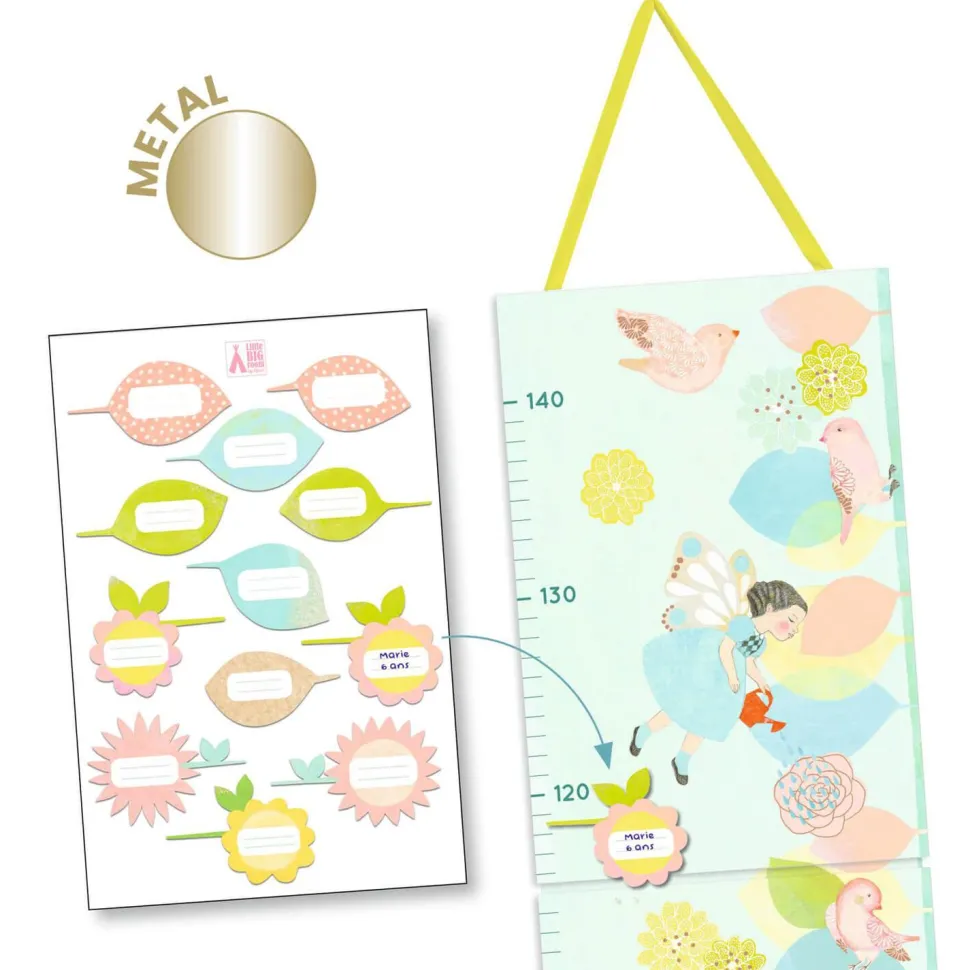 Toise murale avec stickers : Printemps - Djeco