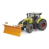 Tracteur Claas Axion 950 avec chaînes à neige et lame de niveleuse - Bruder