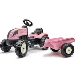 Tracteur Country Star avec remorque - Rose - Falk / Falquet