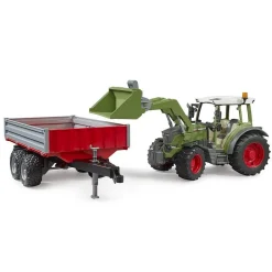 Tracteur Fendt Vario 211 avec chargeur et remorque - Bruder