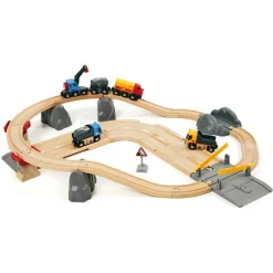 Train Brio : Circuit rail route : Transport de roches - Brio