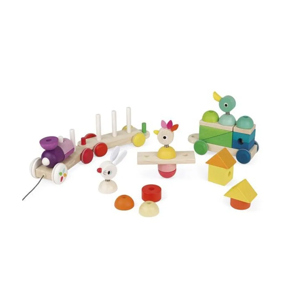 Train géant multicolor - Zigolos - Janod